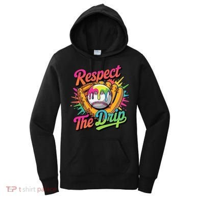 Baseball Drip Home Plate Ice Cream Respect The Drip Women's Hoodie