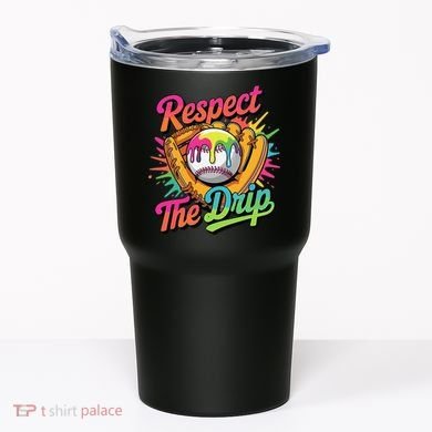 Baseball Drip Home Plate Ice Cream Respect The Drip Tumbler