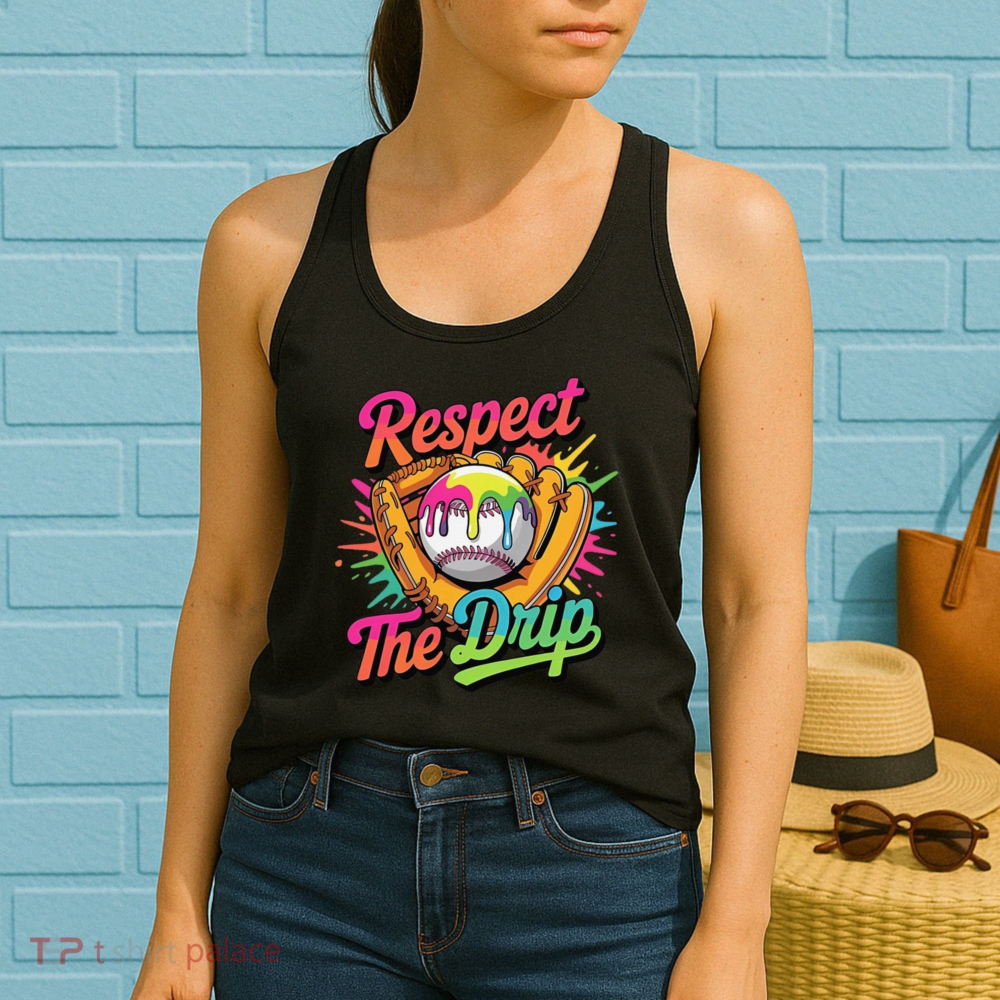 Baseball Drip Home Plate Ice Cream Respect The Drip Women's Tank Top