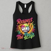 Baseball Drip Home Plate Ice Cream Respect The Drip Women's Tank Top thumb 3