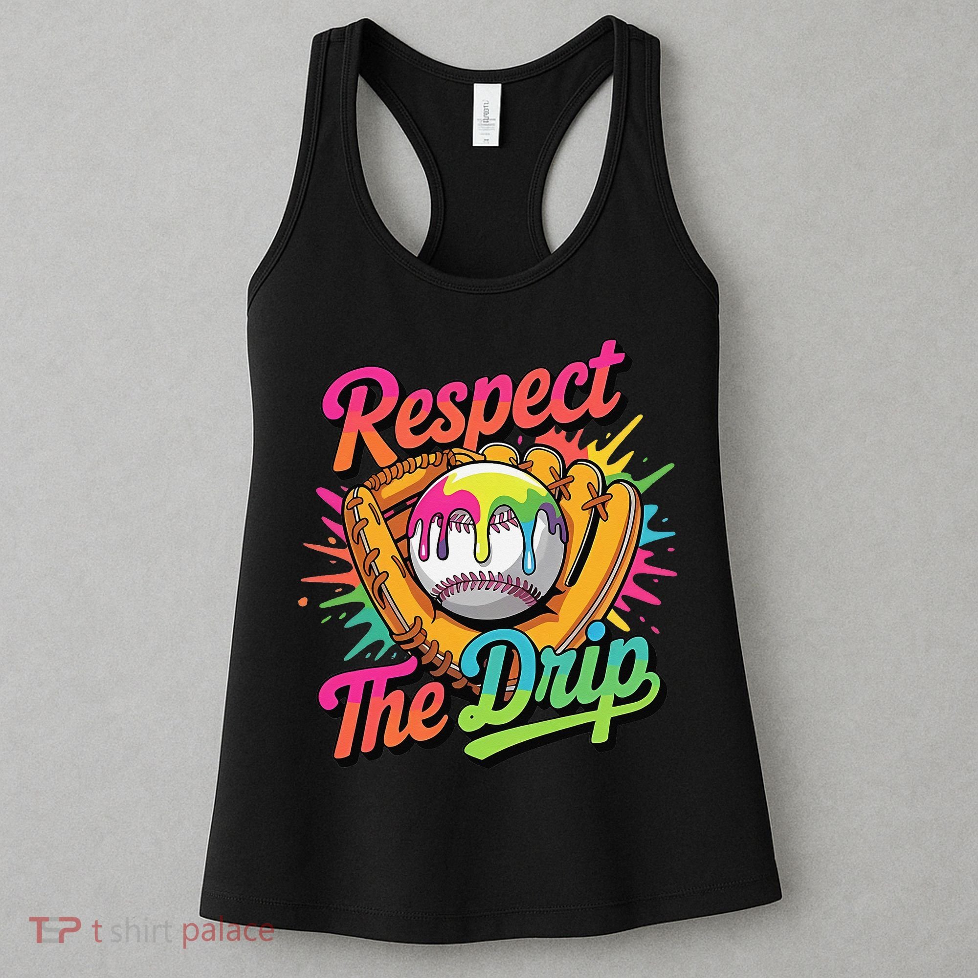 Baseball Drip Home Plate Ice Cream Respect The Drip Women's Tank Top