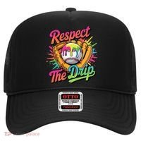 Baseball Drip Home Plate Ice Cream Respect The Drip Hat thumb 0