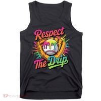 Baseball Drip Home Plate Ice Cream Respect The Drip Tank Top thumb 0
