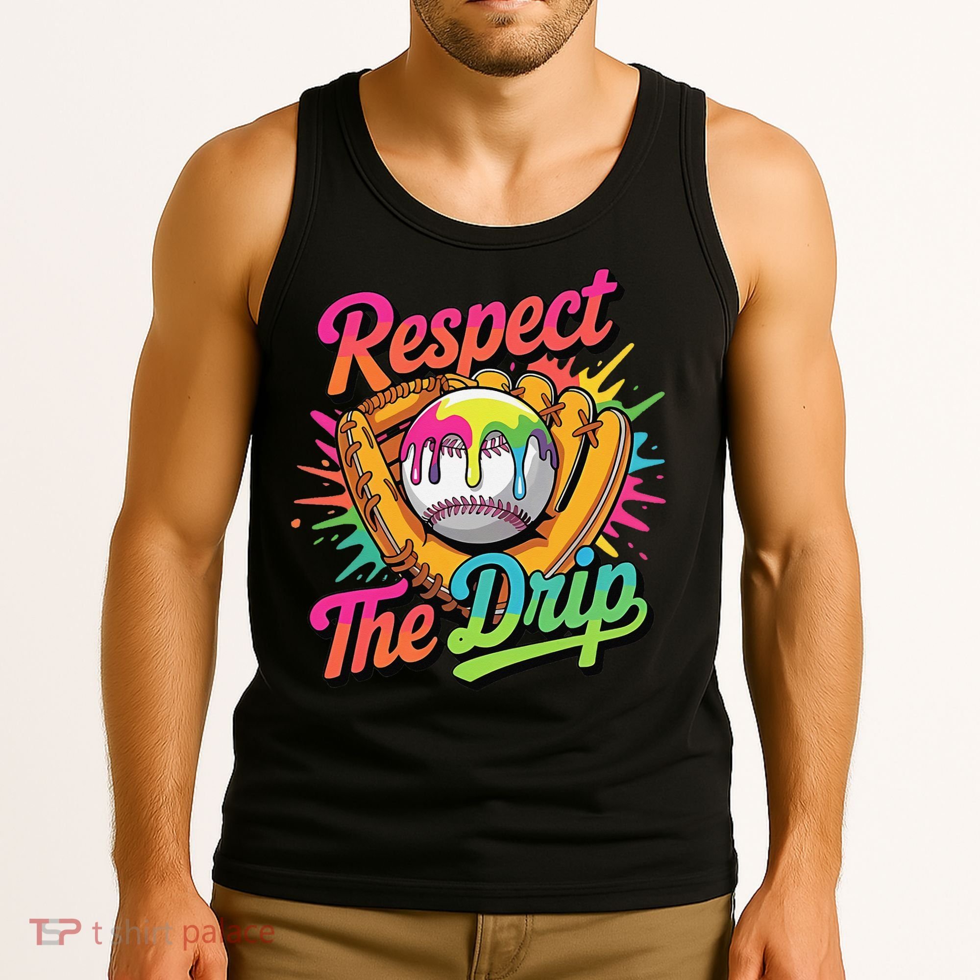Baseball Drip Home Plate Ice Cream Respect The Drip Tank Top