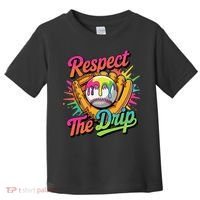 Baseball Drip Home Plate Ice Cream Respect The Drip Toddler T-Shirt thumb 0