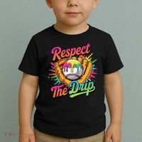 Baseball Drip Home Plate Ice Cream Respect The Drip Toddler T-Shirt thumb 2