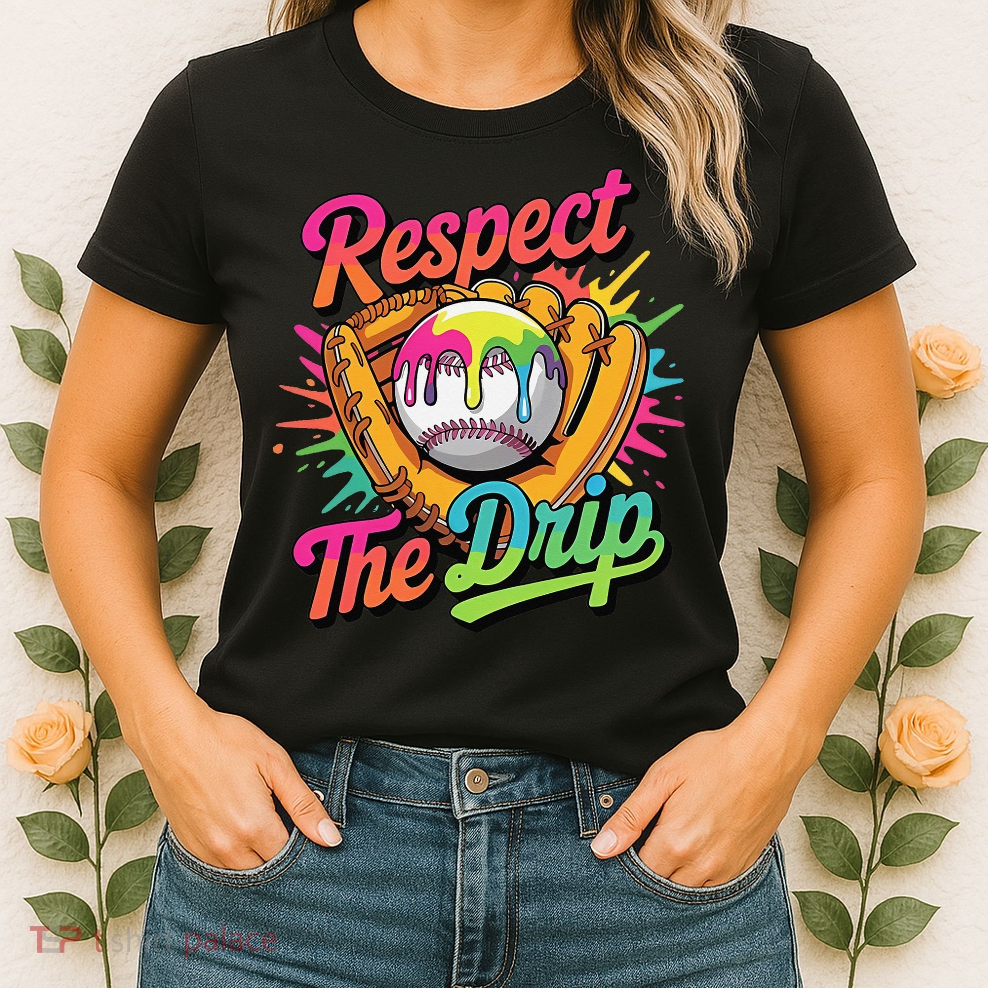 Baseball Drip Home Plate Ice Cream Respect The Drip Women's T-Shirt