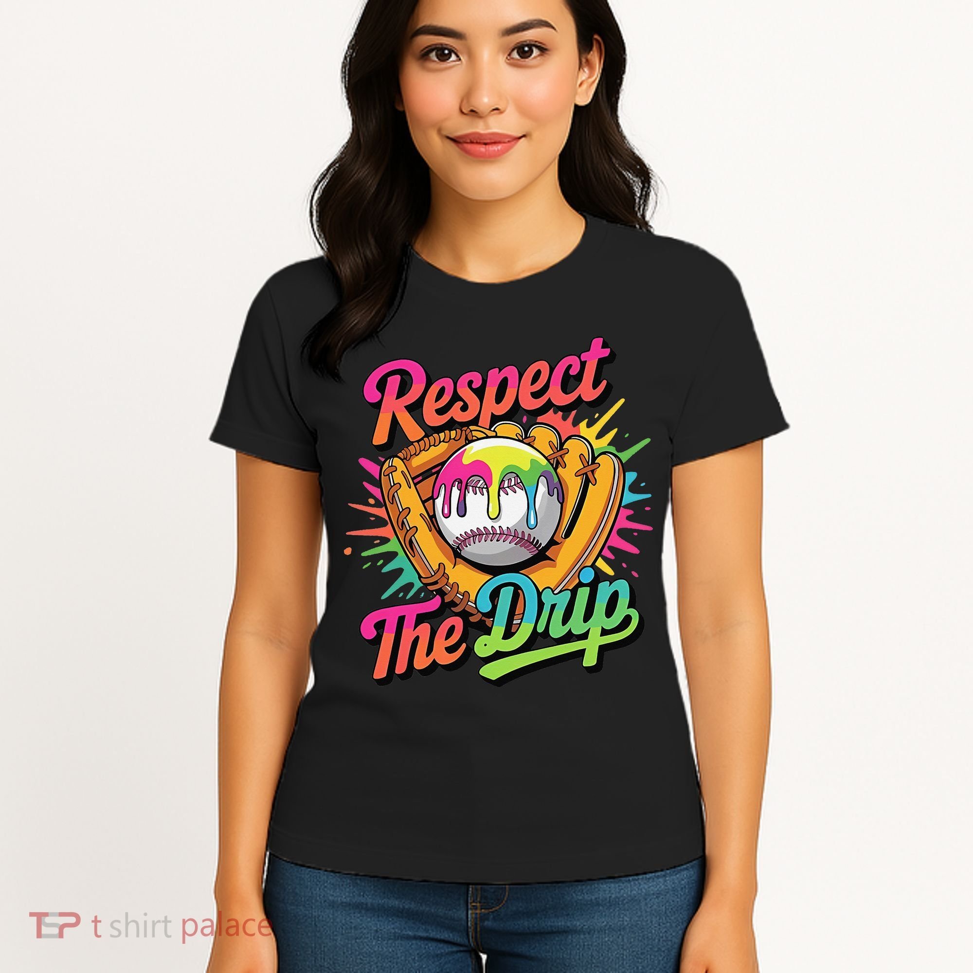 Baseball Drip Home Plate Ice Cream Respect The Drip Women's T-Shirt