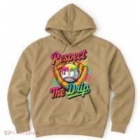 Baseball Drip Home Plate Ice Cream Respect The Drip Hoodie thumb 0