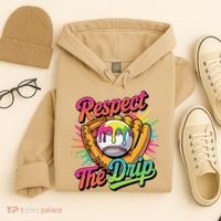 Baseball Drip Home Plate Ice Cream Respect The Drip Hoodie thumb 4