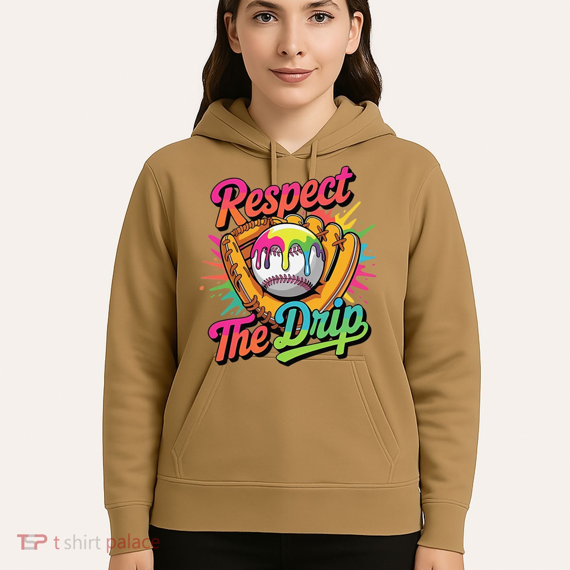 Baseball Drip Home Plate Ice Cream Respect The Drip Hoodie