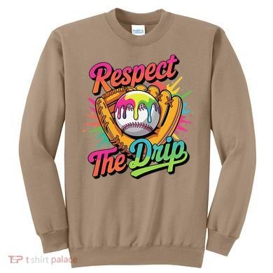 Baseball Drip Home Plate Ice Cream Respect The Drip Sweatshirt