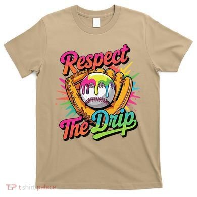 Baseball Drip Home Plate Ice Cream Respect The Drip T-Shirt