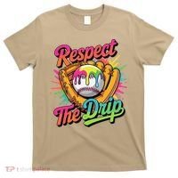 Baseball Drip Home Plate Ice Cream Respect The Drip T-Shirt thumb 0