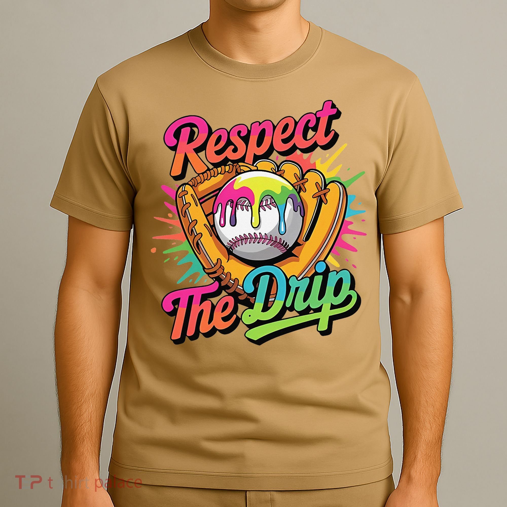 Baseball Drip Home Plate Ice Cream Respect The Drip T-Shirt