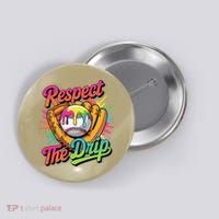 Baseball Drip Home Plate Ice Cream Respect The Drip Button thumb 0