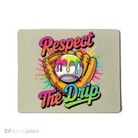 Baseball Drip Home Plate Ice Cream Respect The Drip Mousepad thumb 0