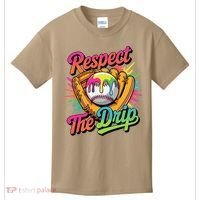 Baseball Drip Home Plate Ice Cream Respect The Drip Kids T-Shirt thumb 0
