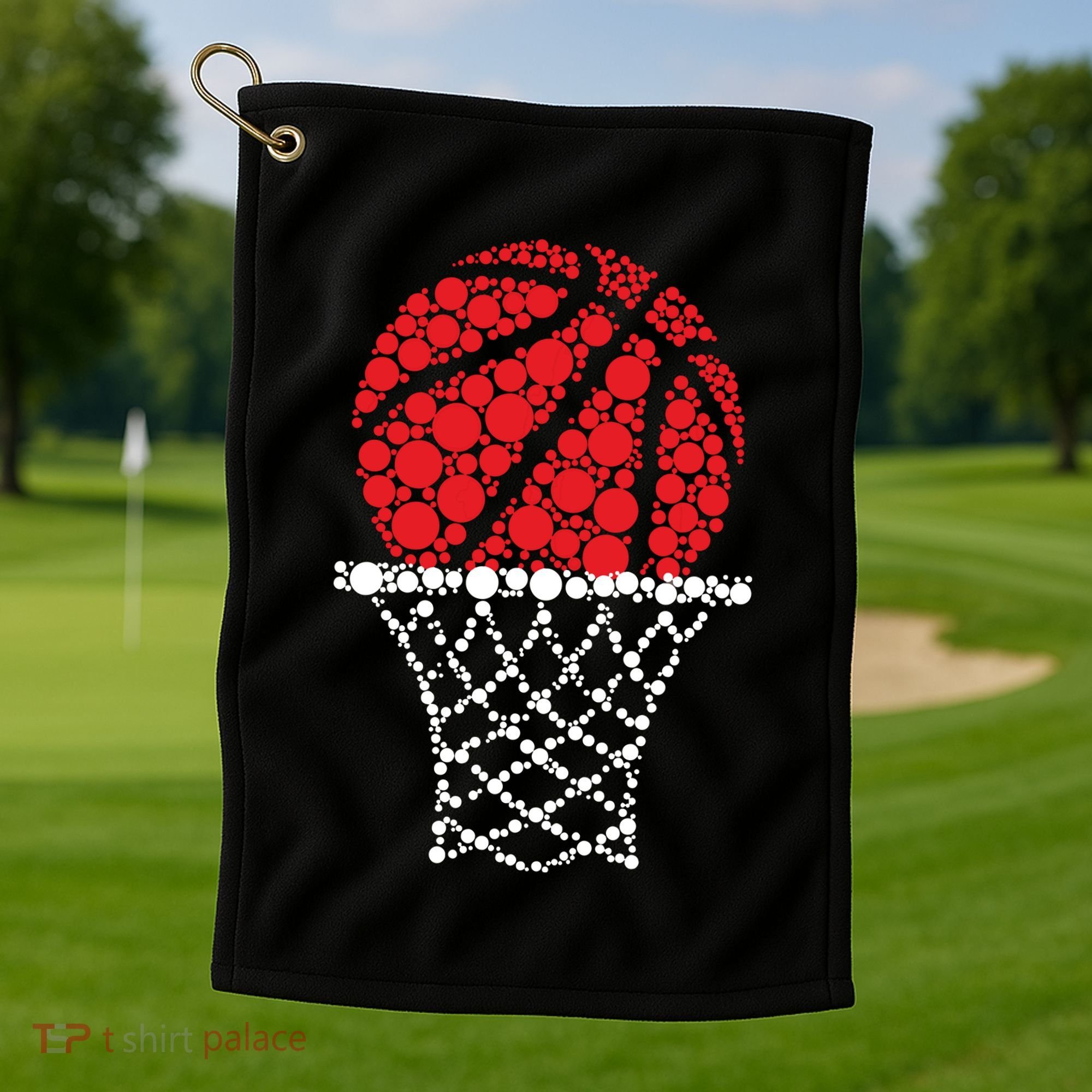 Basketball Dots Happy Dot Day Golf Towel