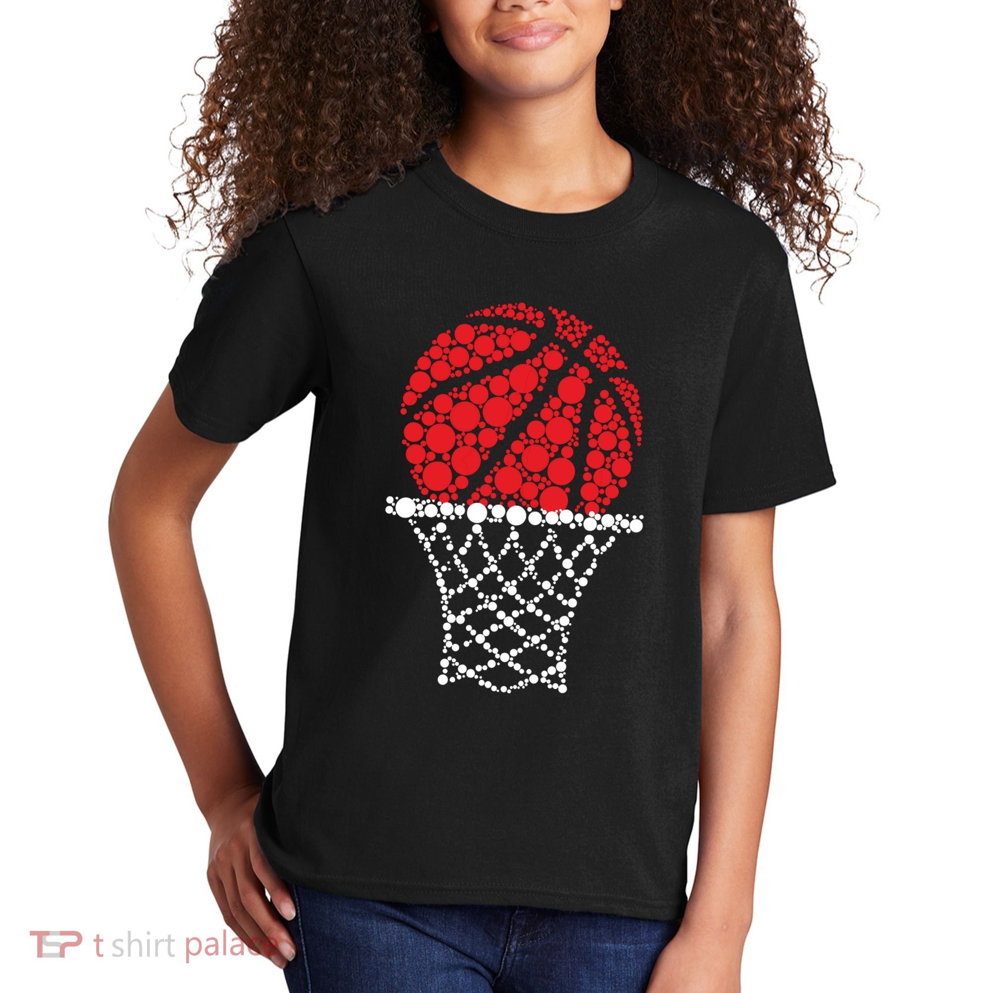 Basketball Dots Happy Dot Day Kids T-Shirt