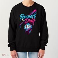 Baseball Drip Home Plate Sports Respect The Drip Women's Sweatshirt thumb 0