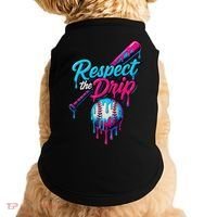 Baseball Drip Home Plate Sports Respect The Drip Doggie Tank thumb 0