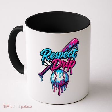 Baseball Drip Home Plate Sports Respect The Drip Coffee Mug