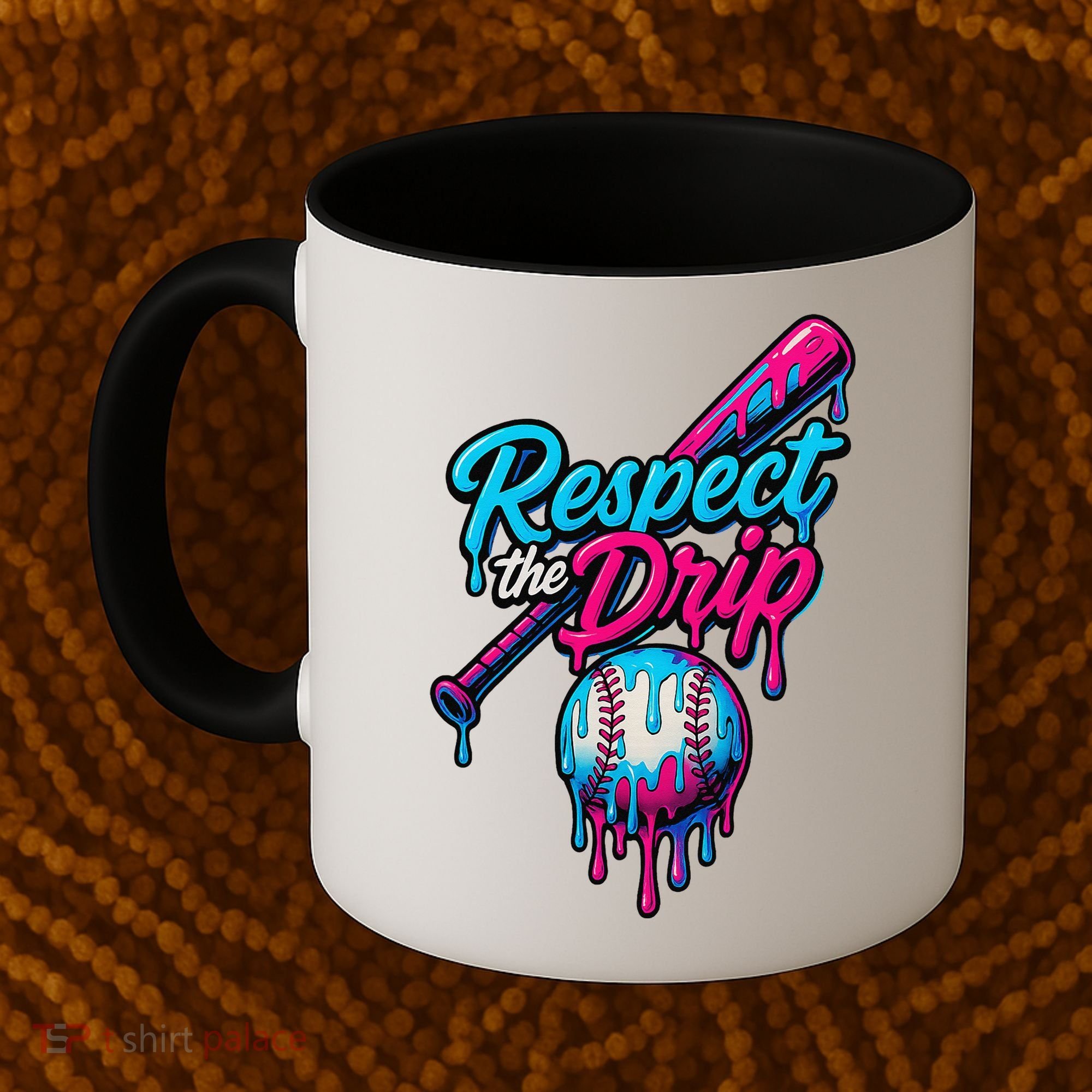 Baseball Drip Home Plate Sports Respect The Drip Coffee Mug