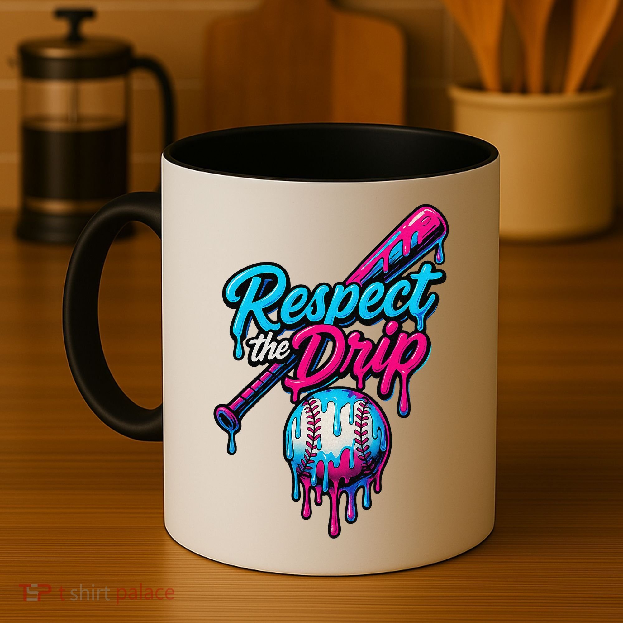Baseball Drip Home Plate Sports Respect The Drip Coffee Mug
