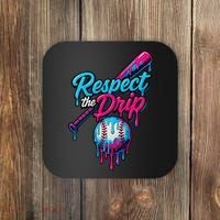 Baseball Drip Home Plate Sports Respect The Drip Coaster thumb 0