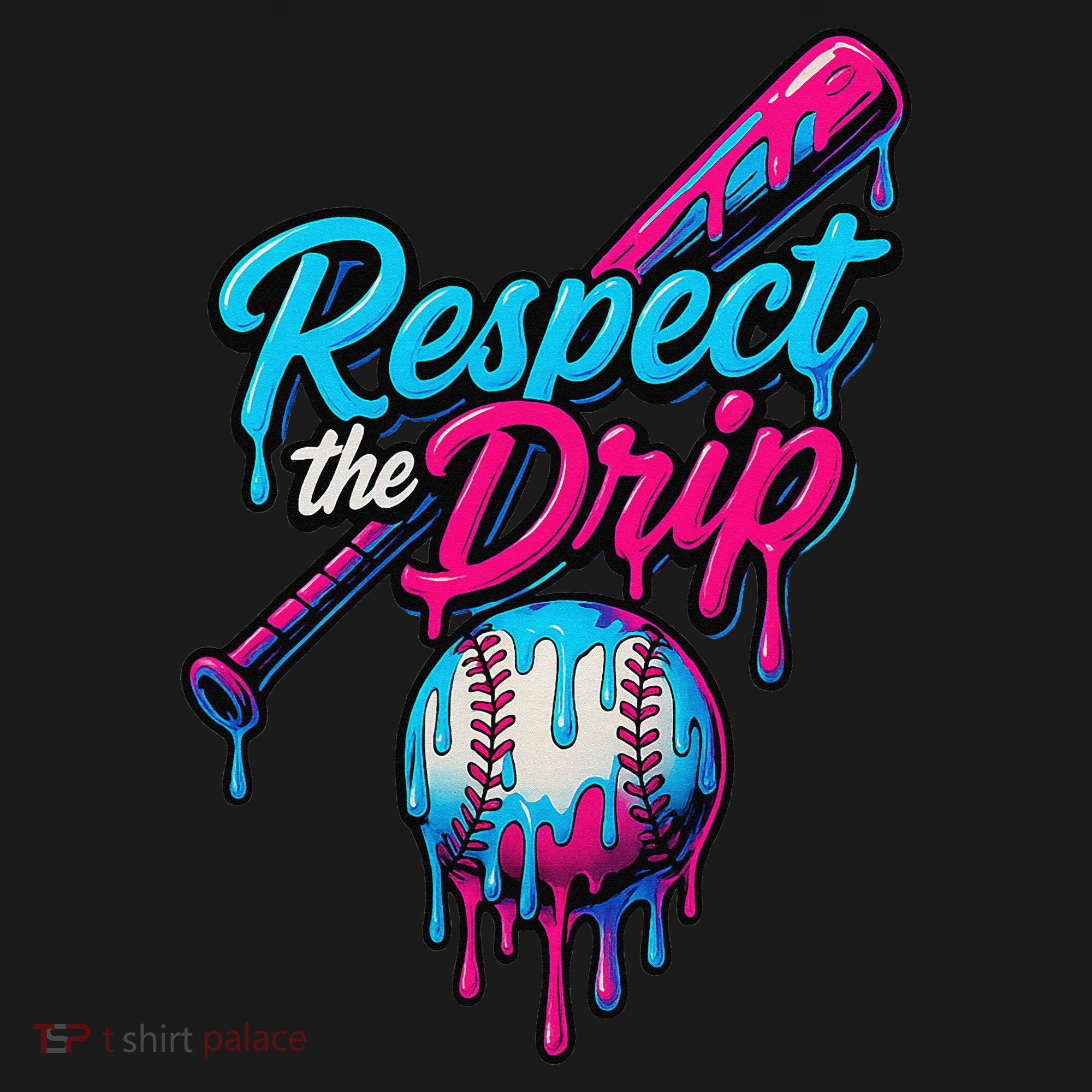 Baseball Drip Home Plate Sports Respect The Drip Women's Hoodie