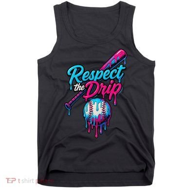 Baseball Drip Home Plate Sports Respect The Drip Tank Top