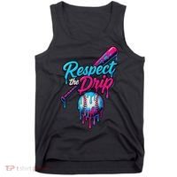 Baseball Drip Home Plate Sports Respect The Drip Tank Top thumb 0