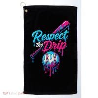 Baseball Drip Home Plate Sports Respect The Drip Golf Towel thumb 0