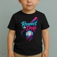 Baseball Drip Home Plate Sports Respect The Drip Toddler T-Shirt thumb 2