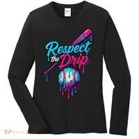 Baseball Drip Home Plate Sports Respect The Drip Women's Long Sleeve Shirt thumb 0