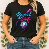 Baseball Drip Home Plate Sports Respect The Drip Women's T-Shirt thumb 2