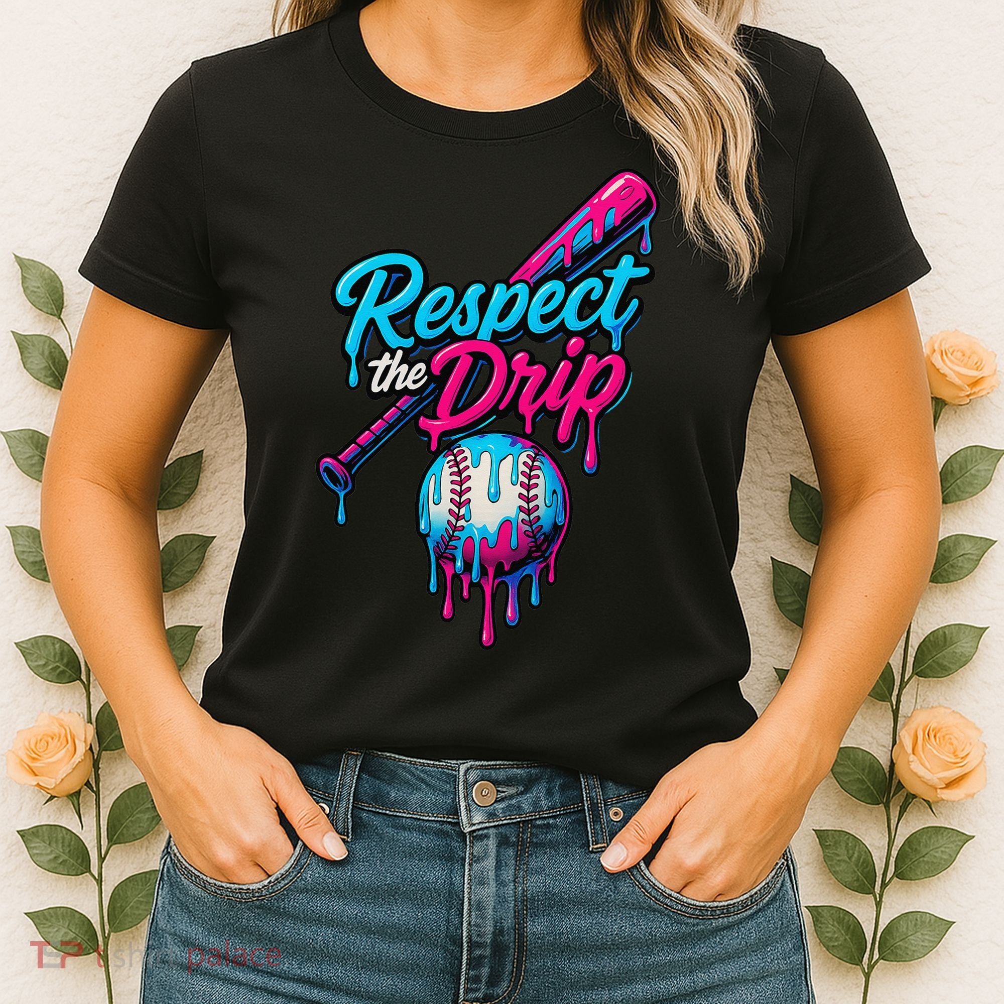 Baseball Drip Home Plate Sports Respect The Drip Women's T-Shirt