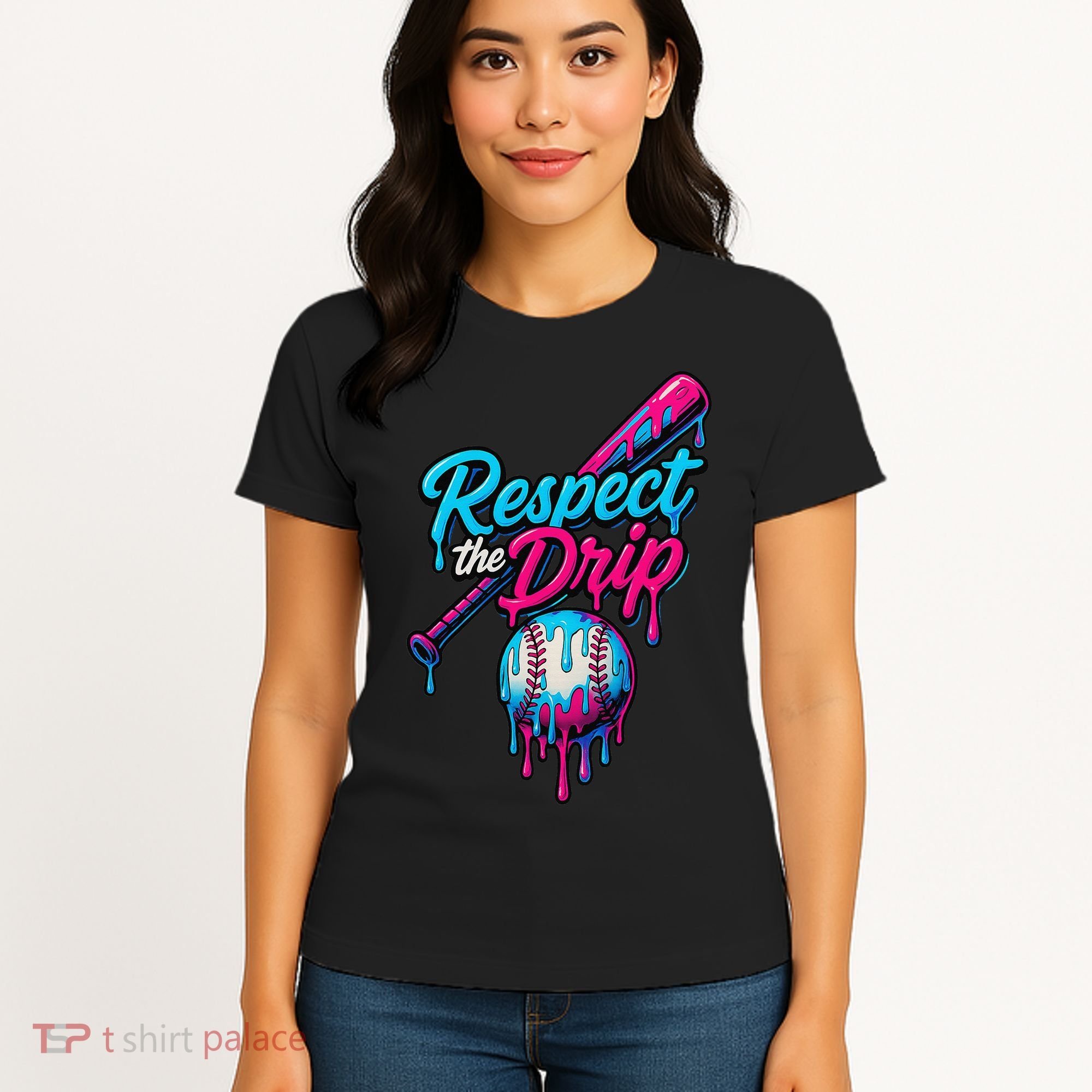 Baseball Drip Home Plate Sports Respect The Drip Women's T-Shirt