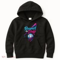 Baseball Drip Home Plate Sports Respect The Drip Kids Hoodie thumb 0