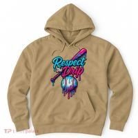 Baseball Drip Home Plate Sports Respect The Drip Hoodie thumb 0