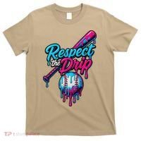Baseball Drip Home Plate Sports Respect The Drip T-Shirt thumb 0