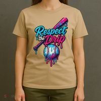 Baseball Drip Home Plate Sports Respect The Drip T-Shirt thumb 4
