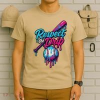 Baseball Drip Home Plate Sports Respect The Drip T-Shirt thumb 6
