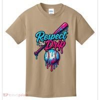 Baseball Drip Home Plate Sports Respect The Drip Kids T-Shirt thumb 0