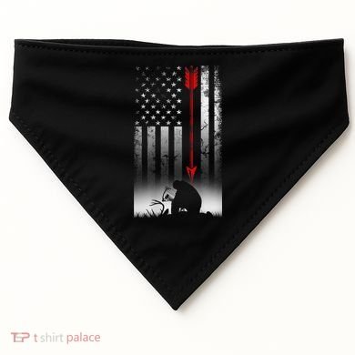 Bow Deer Hunting American Flag For Bow Hunting USA-Made Doggie Bandana