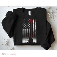 Bow Deer Hunting American Flag For Bow Hunting Sweatshirt thumb 2