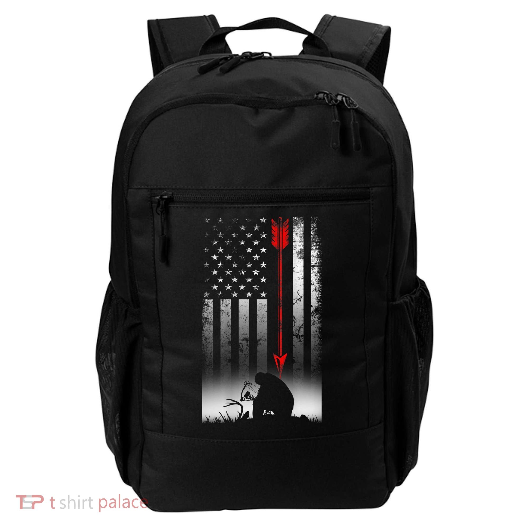 Bow Deer Hunting American Flag For Bow Hunting Backpack