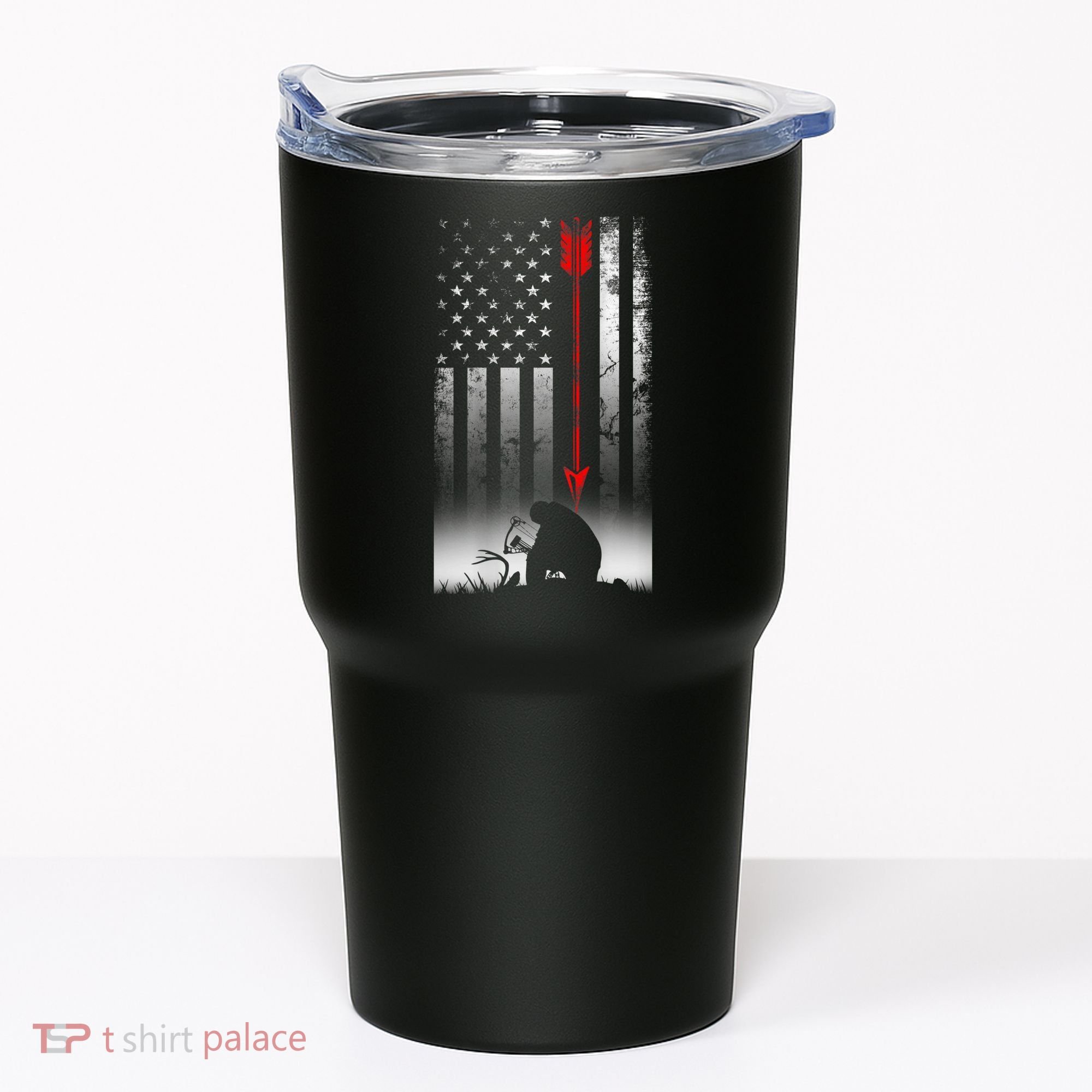 Bow Deer Hunting American Flag For Bow Hunting Tumbler