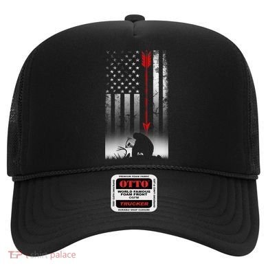 Bow Deer Hunting American Flag For Bow Hunting Hat